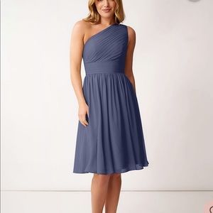 Azazie Katrina prom dress Bridesmaid dress color Stormy size A0 New with tags